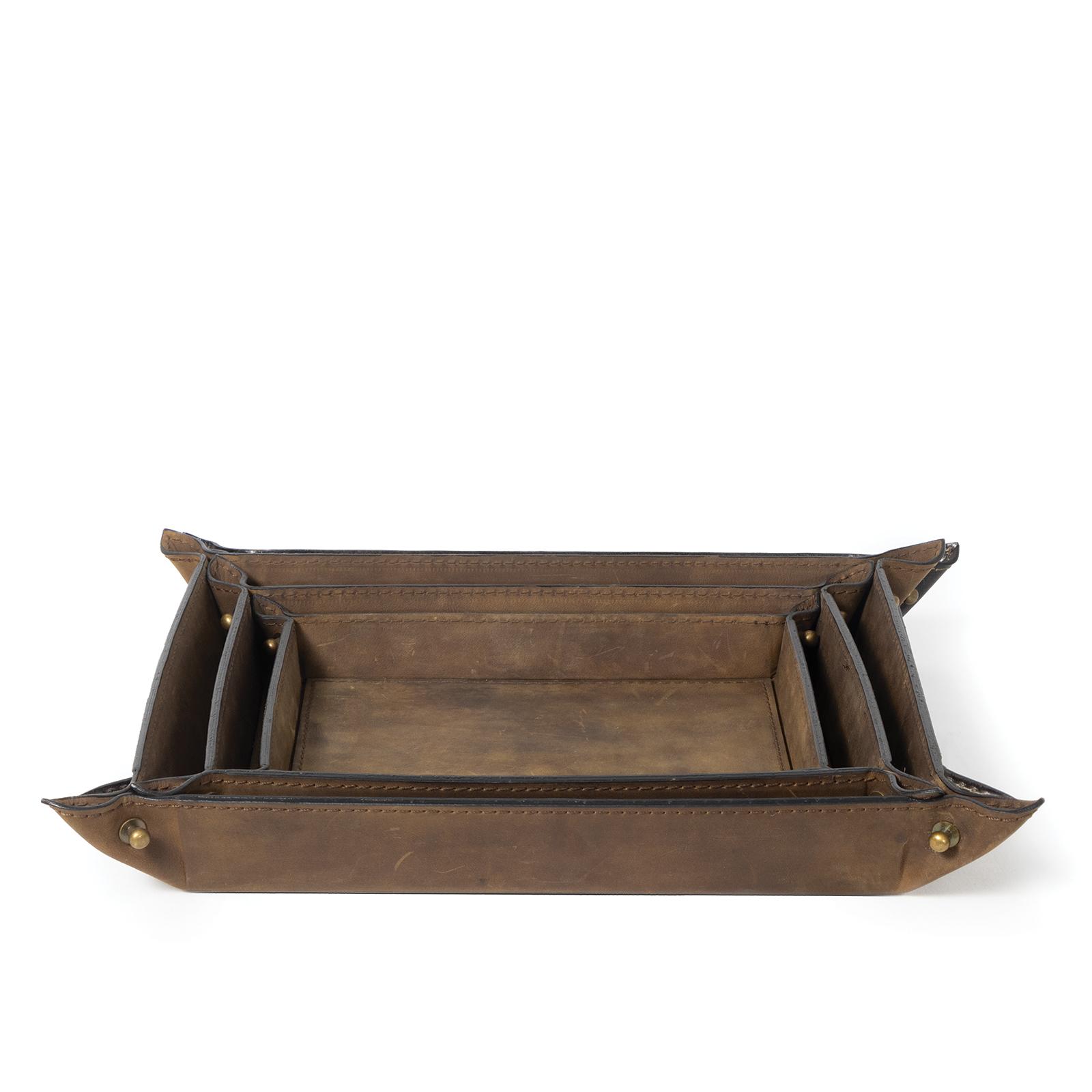 Forte Leather Tray Oval | Regina Andrew Detroit